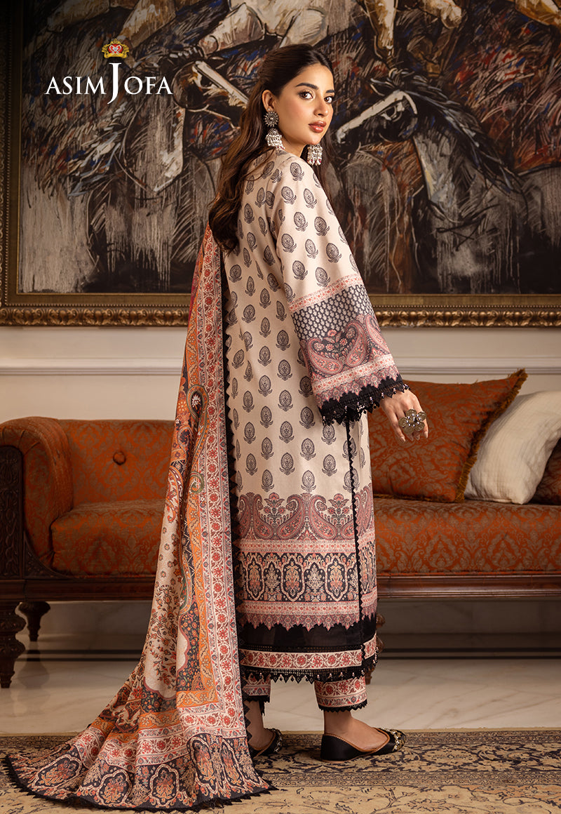AJIW-06 EMBROIDERED KARANDI 3 PCS