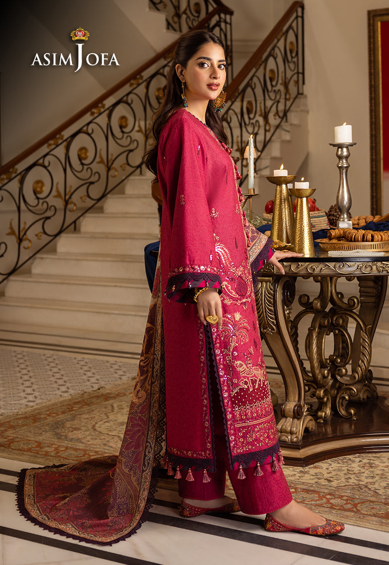 AJIW-04 EMBROIDERED KARANDI 3 PCS