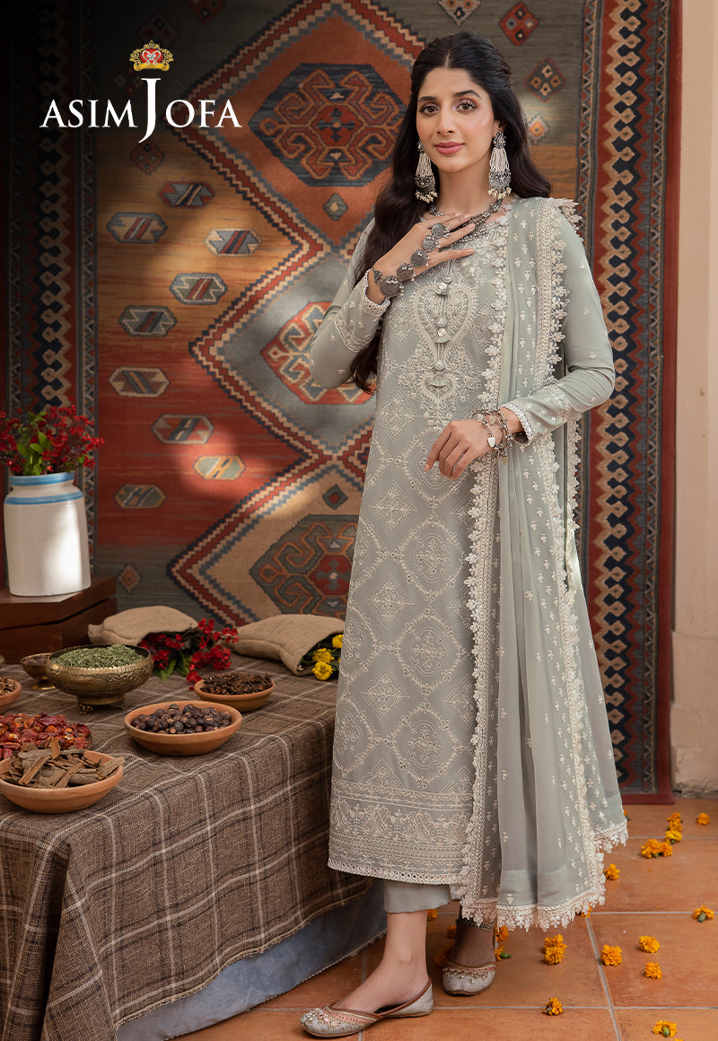 AJSW-20 EMBROIDERED LAWN SILK 3 PCS