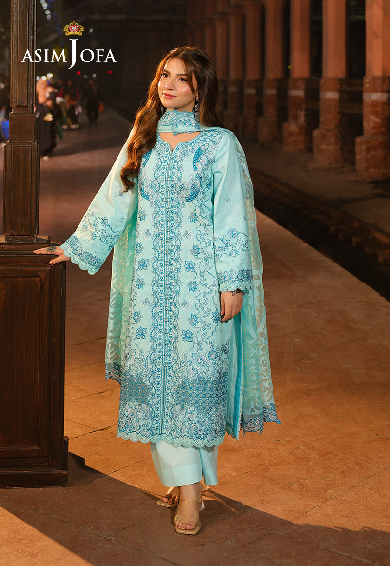 AJUBFD-31 EMBROIDERED JACQUARD Stitched  2 PCS