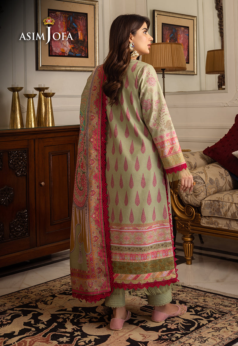 AJIW-08 EMBROIDERED KARANDI 3 PCS