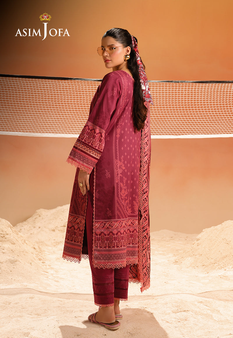 AJUBUD-15 Printed Embroidered Lawn Stitched 3 PCS