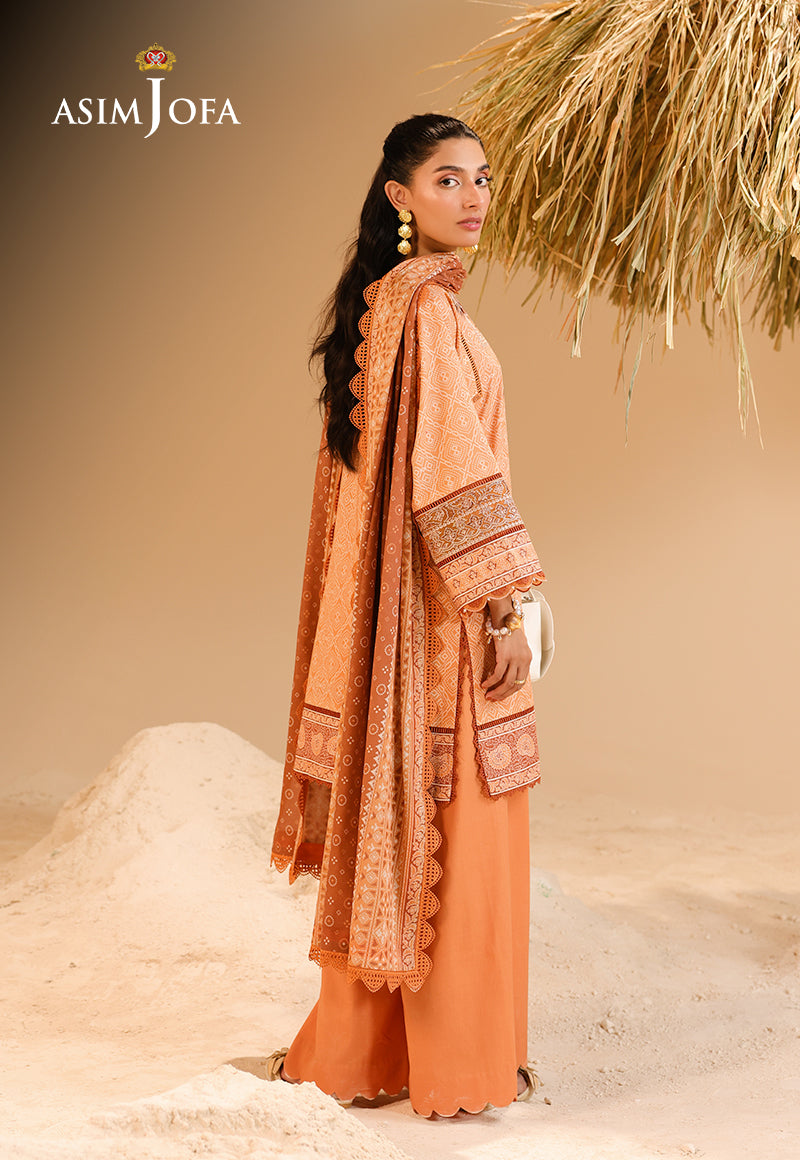 AJUBUD-08 Embroidered Lawn Stitched 3 PCS