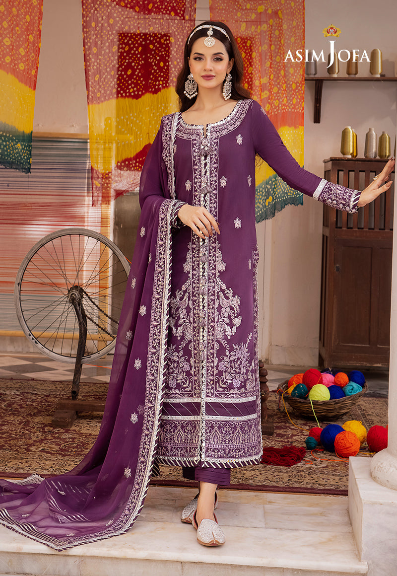 Asim Jofa Designer Net Stitched Salwar Suits 3 Pcs cheapest