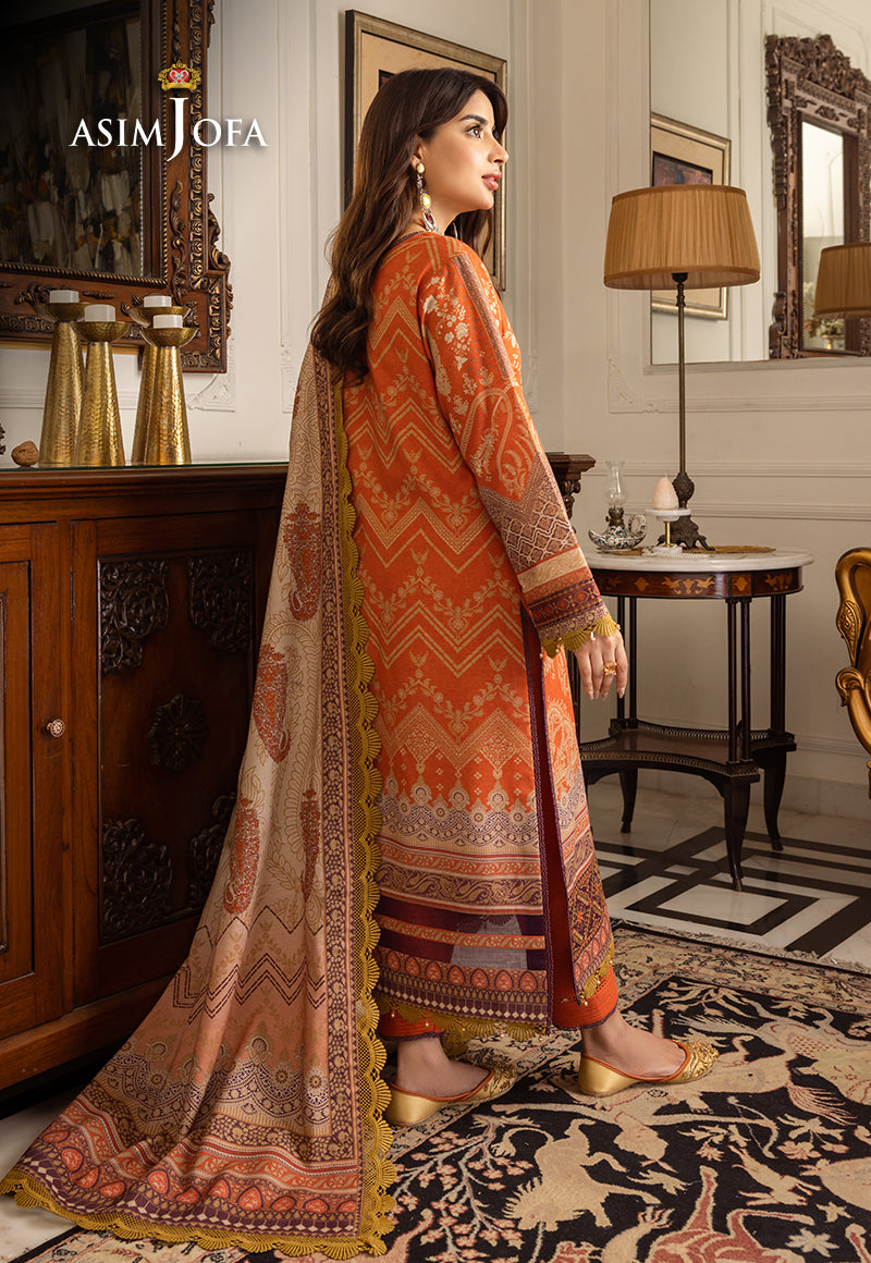 AJIW-12 EMBROIDERED KHADDAR 3 PCS