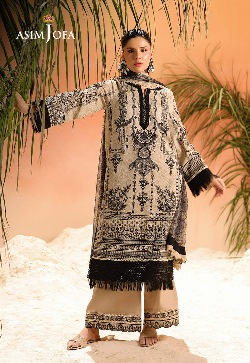 AJUBUD-18 Printed Embroidered Lawn Stitched 3 PCS