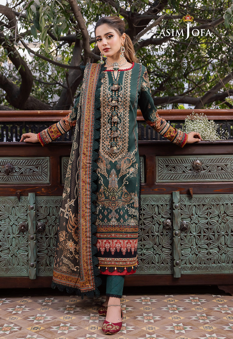 AJRWD-02 EMBROIDERED PREMIUM WINTER COTTON STITCHED 3 PCS