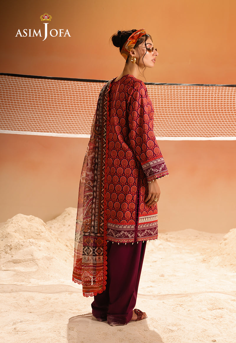 AJUBUD-26 Printed Embroidered Lawn Stitched 2 PCS