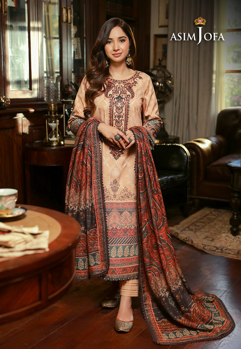 AJAW-03 EMBROIDERED KARANDI 3 PCS