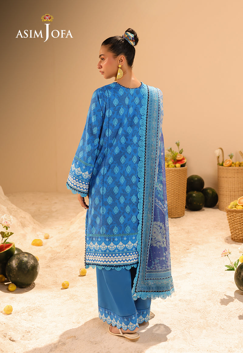 AJUBUD-24 Printed Embroidered Lawn Stitched 3 PCS