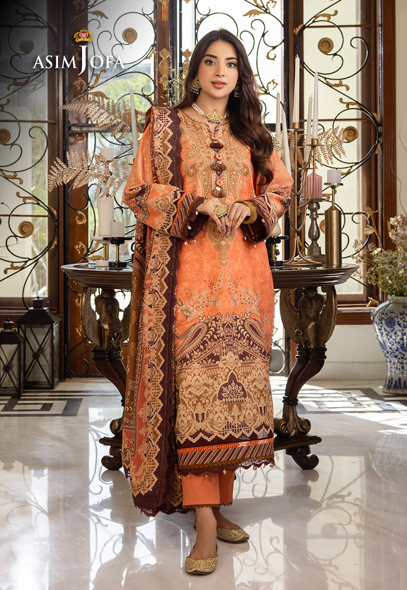 AJIWD-09 PRINTED KHADDAR STITCHED 3 PCS