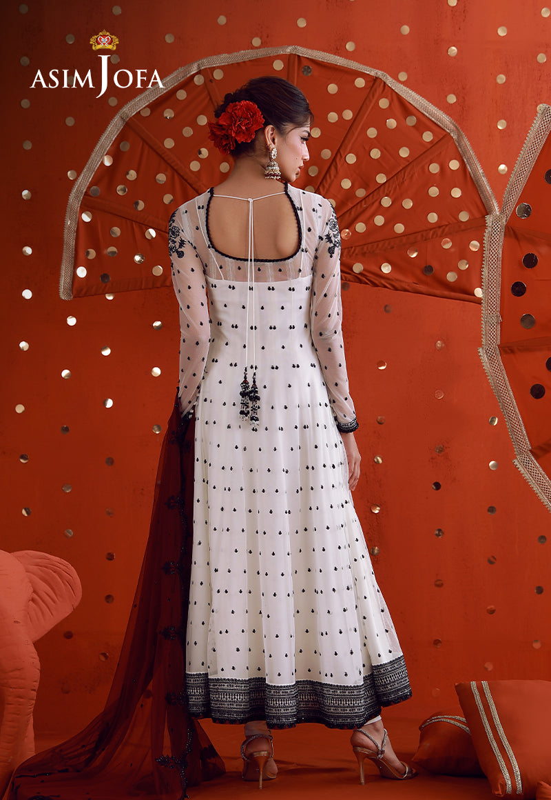 AJULFB-03 Embroidered Poly Net Unstitched 2 Pcs