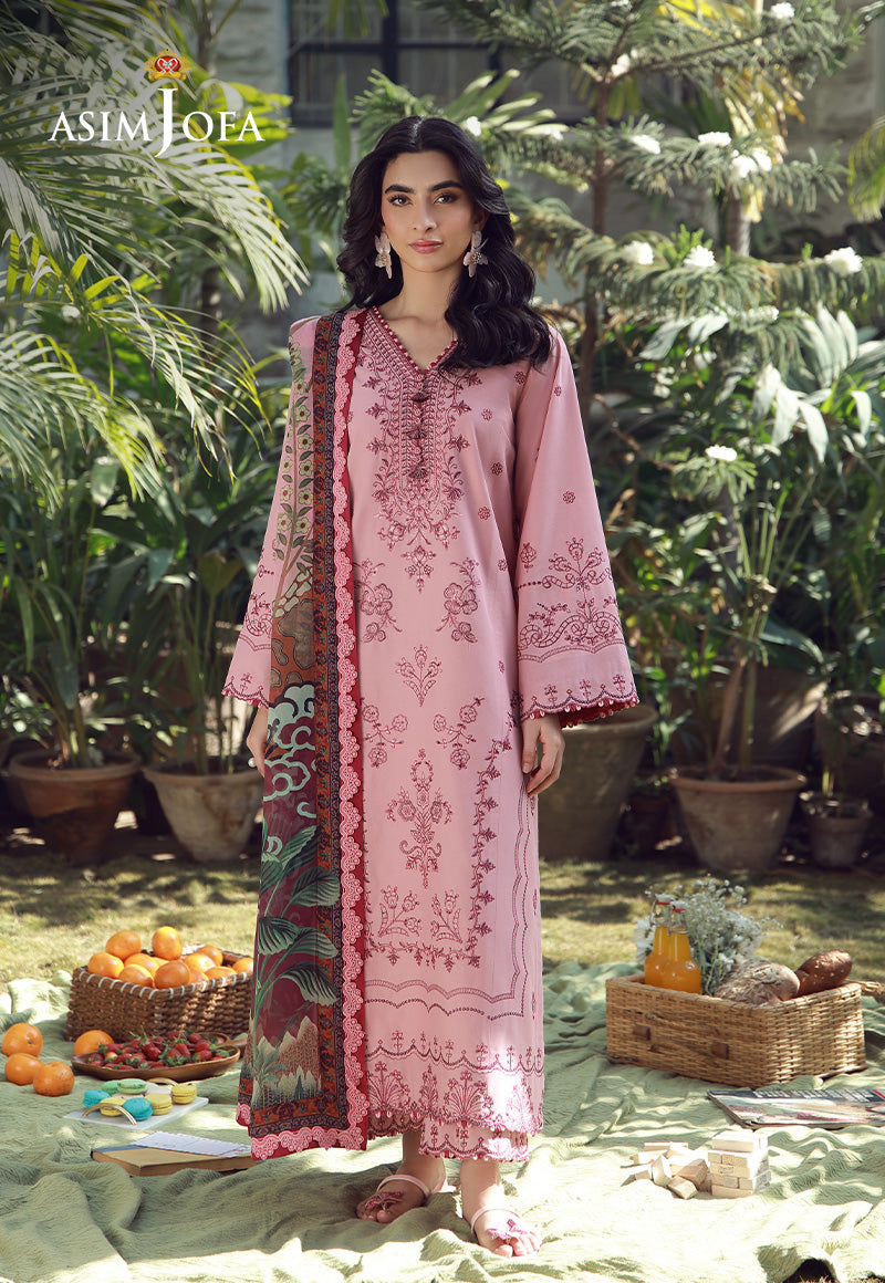 AJMUB-04 Embroidered Cambric Unstitched 3 Pcs