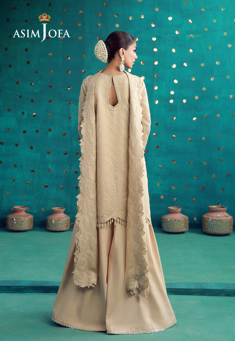 AJULFB-02 Embroidered Javeria Net Unstitched 3 Pcs