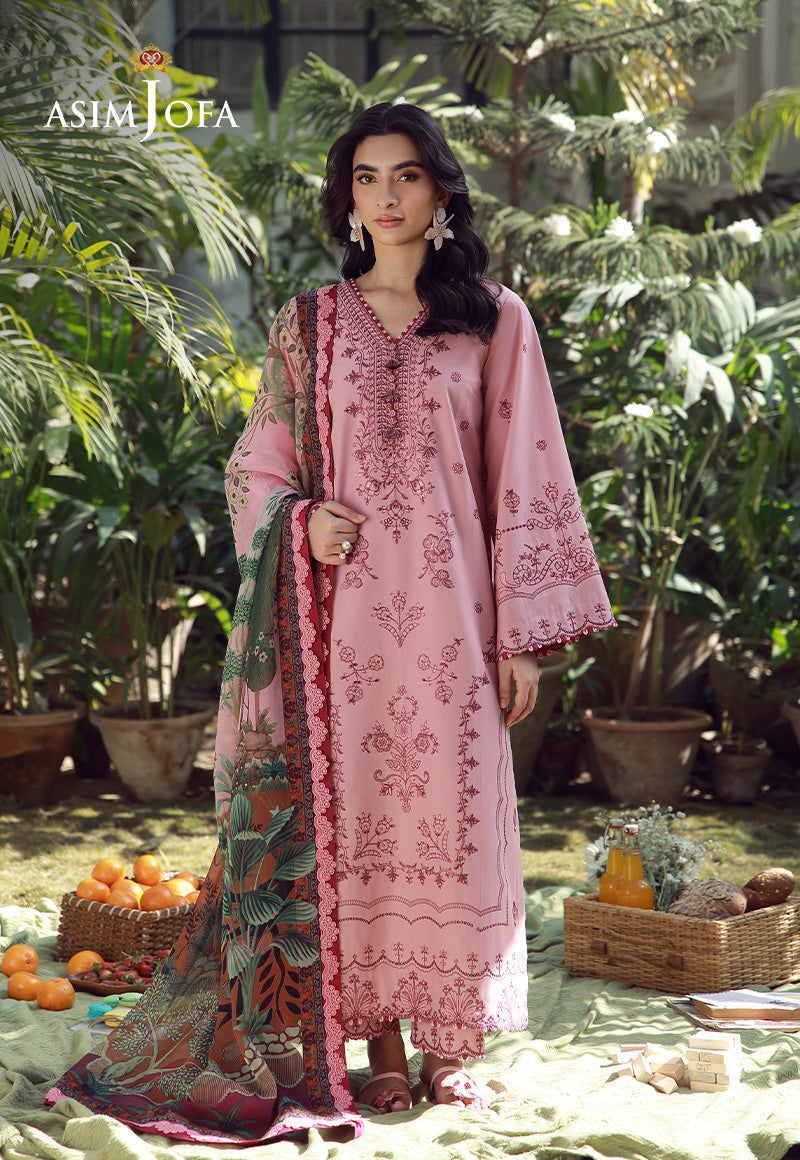AJMUB-04 Embroidered Cambric Unstitched 3 Pcs