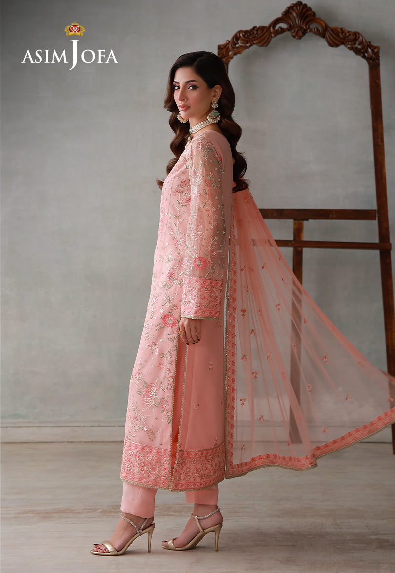 AJLPN-07 Embroidered Poly Net Stitched 3pcs