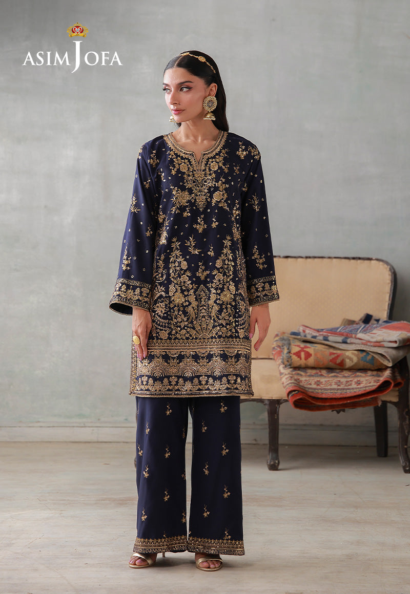 AJLPN-04 Embroidered Poly Silk Stitched 2pcs