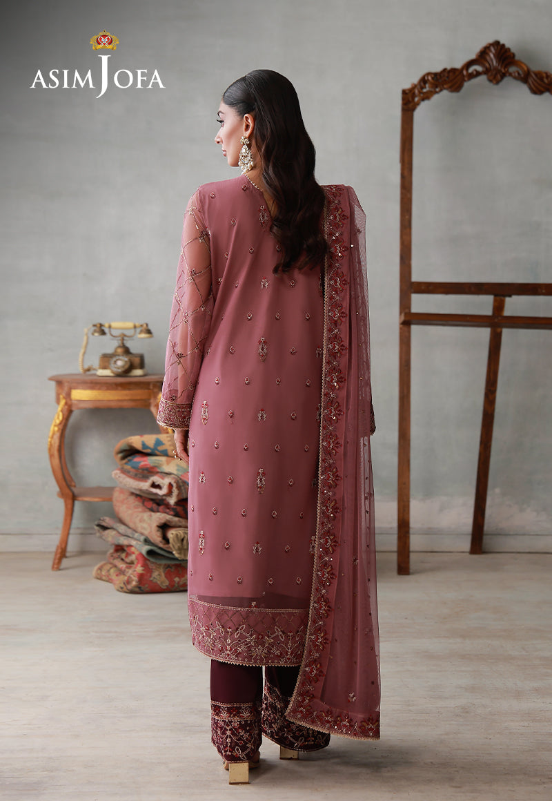 AJLPN-03 Embroidered Poly Net Stitched 3pcs