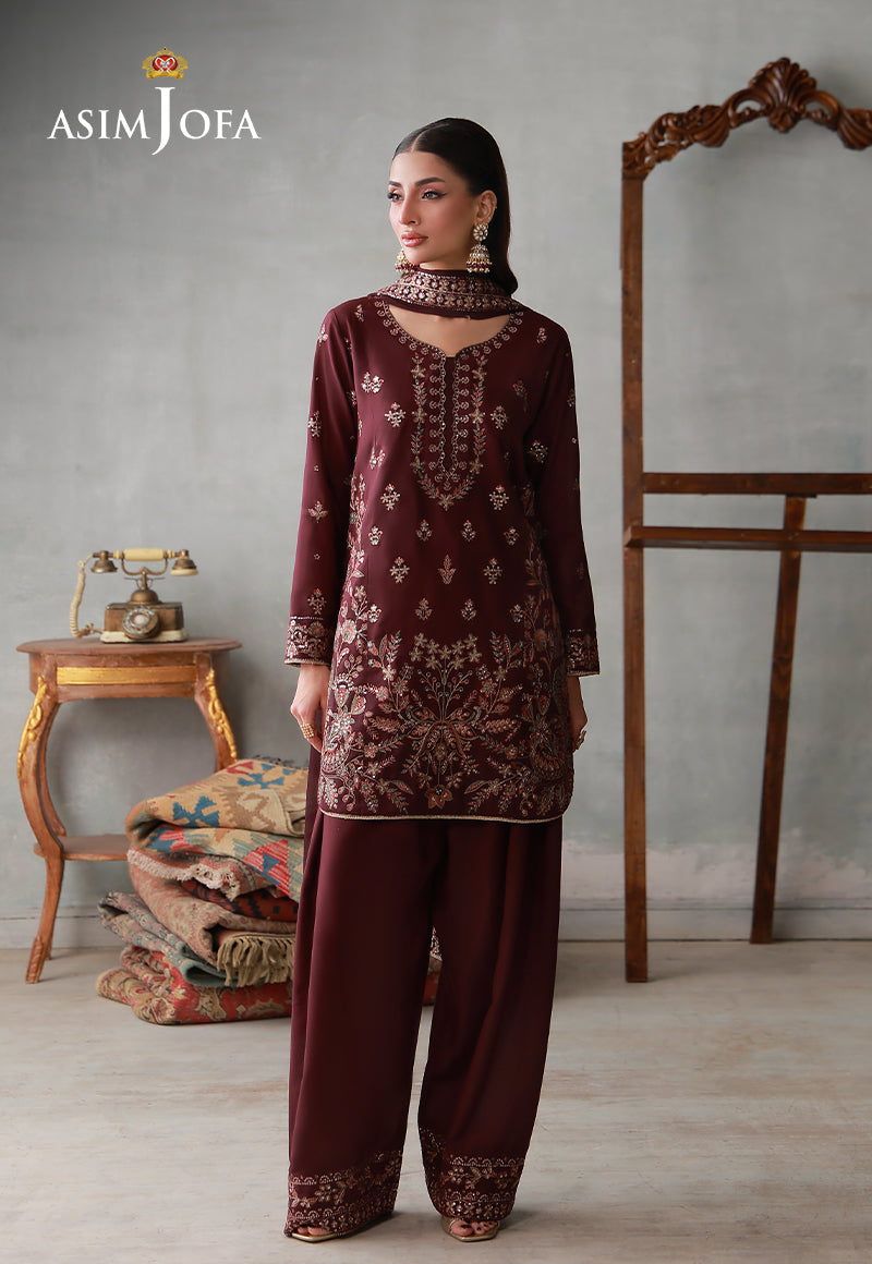 AJLPN-05 Embroidered Poly Silk Stitched 3pcs