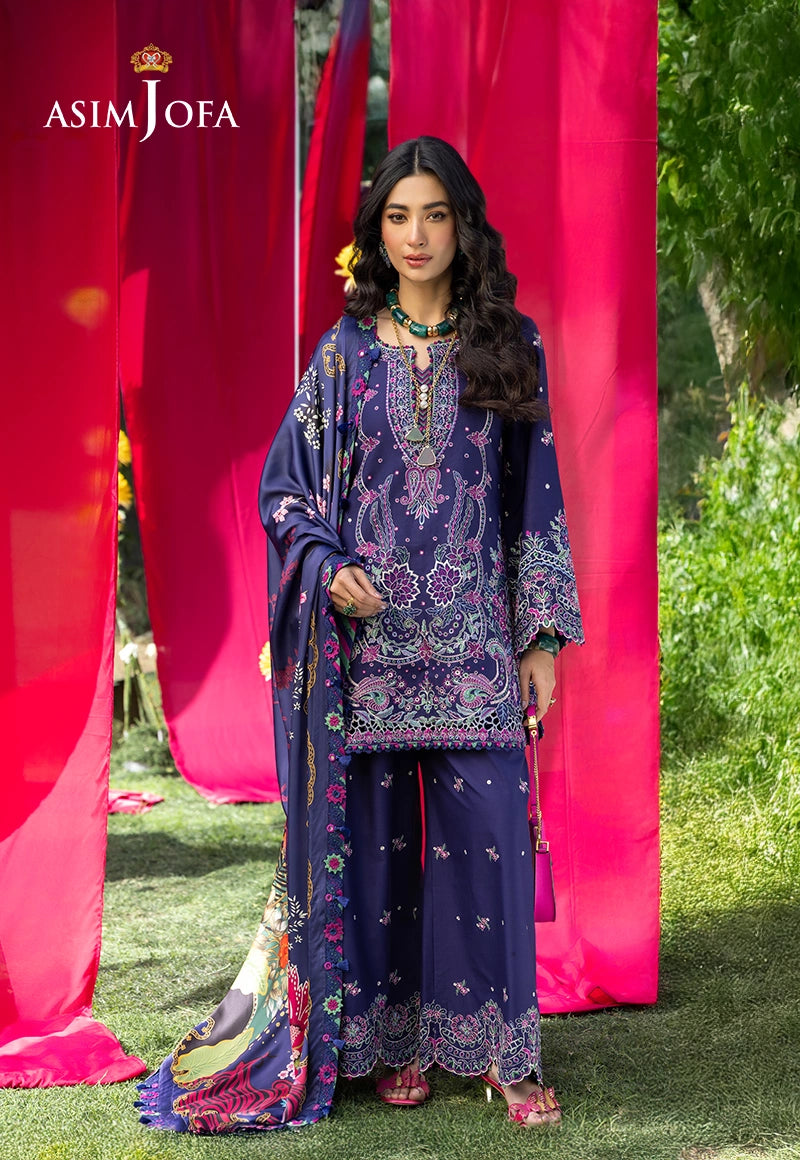 AJULW-03 Embroidered Lawn Stitched 3 Pcs