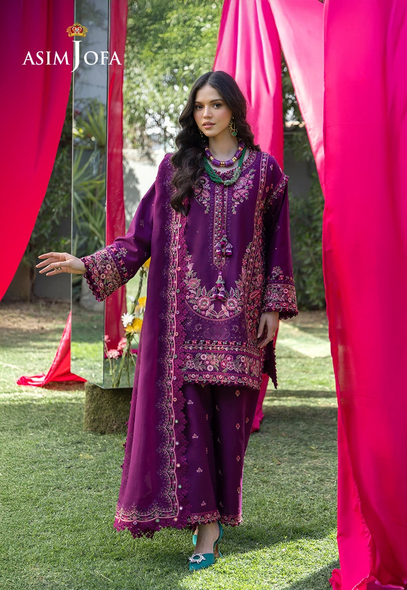 AJULW-07 Embroidered Lawn Unstitched 3 Pcs