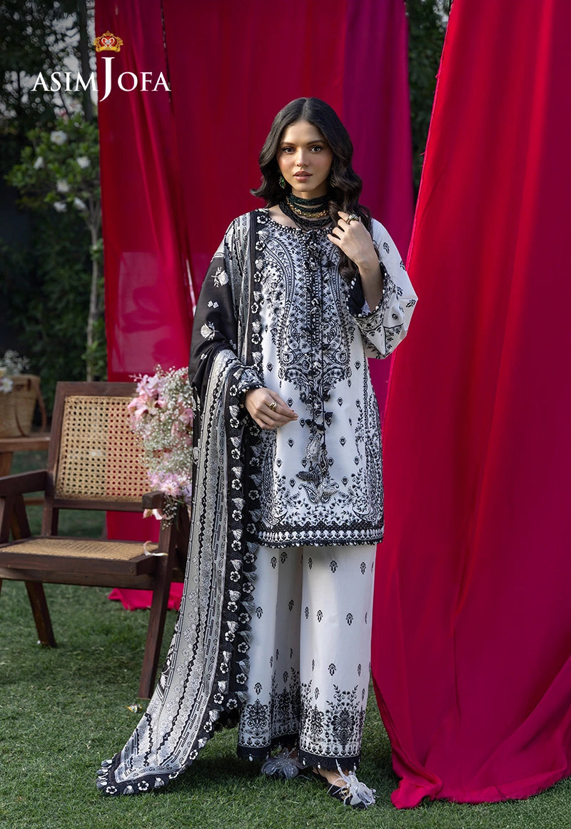 AJULW-04 Embroidered Lawn Unstitched 3 Pcs
