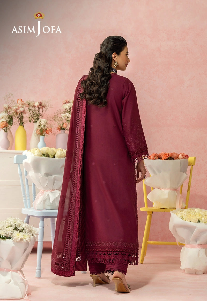 AJULW-12 Embroidered Lawn Stitched 3 Pcs