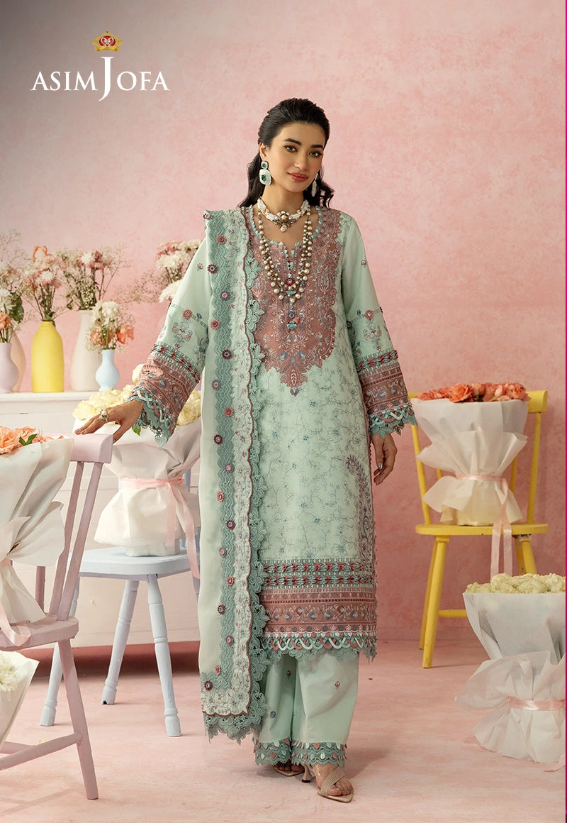AJULW-08 Embroidered Lawn Stitched 3 Pcs