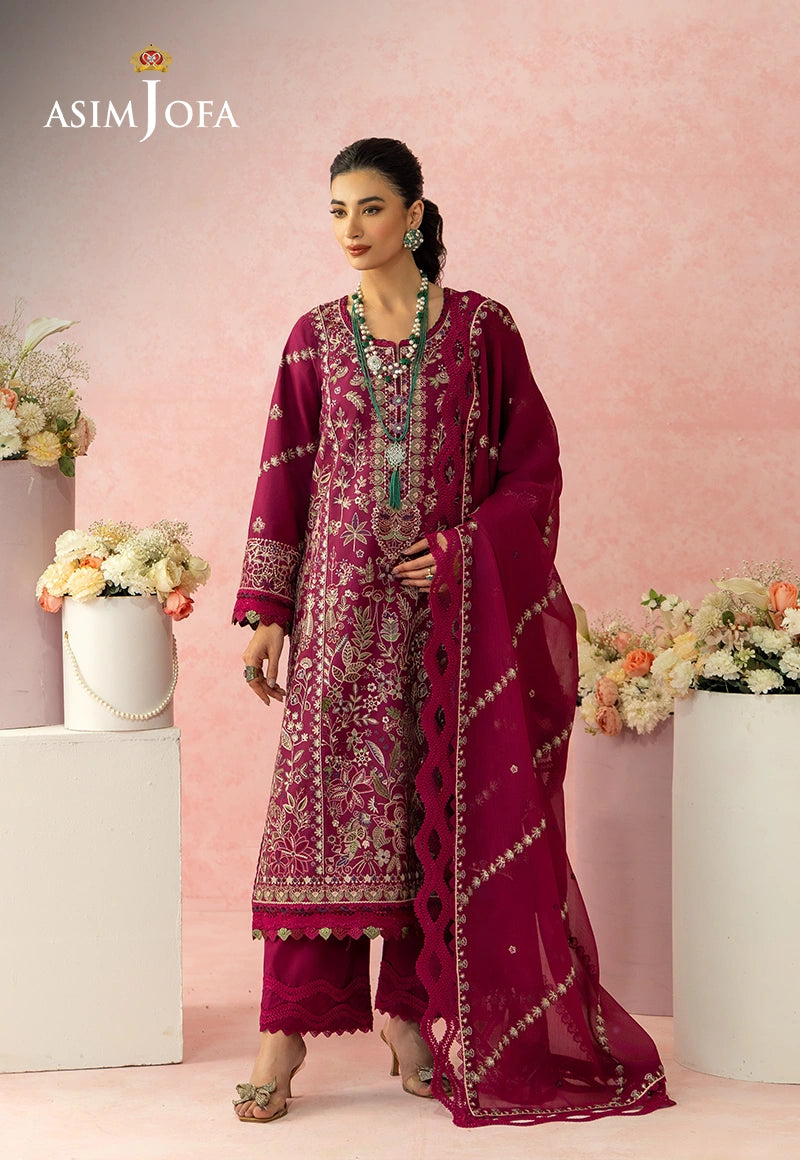 AJULW-02 Embroidered Lawn Stitched 3 Pcs