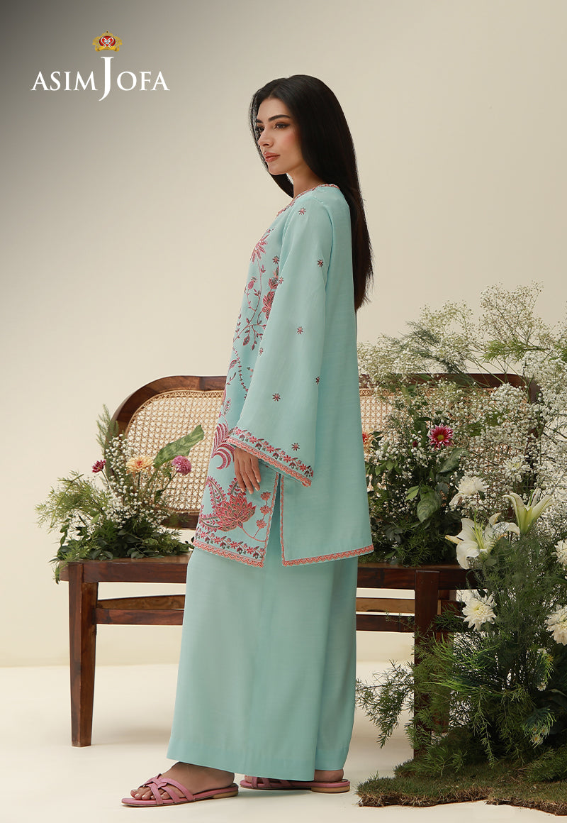AJPB-306 Embroidered Raw Silk Stitched 2pcs