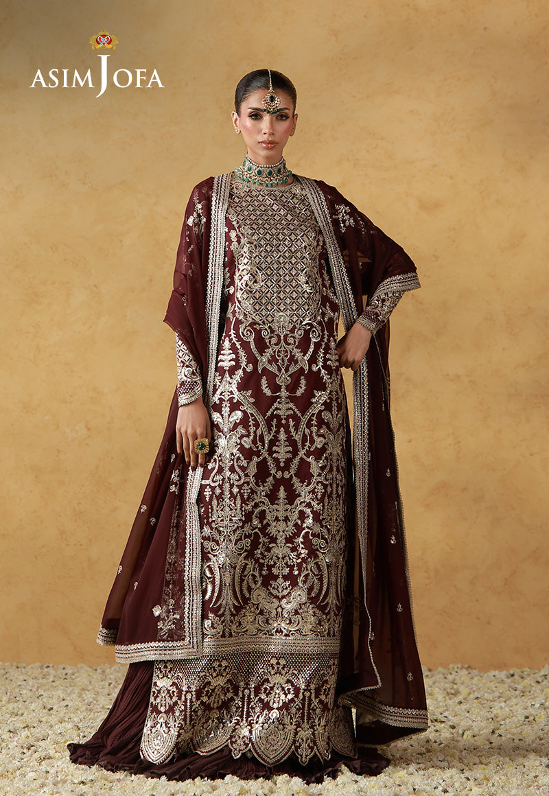 AJULN-17  Embroidered Raw Silk Unstitched 3 Pcs
