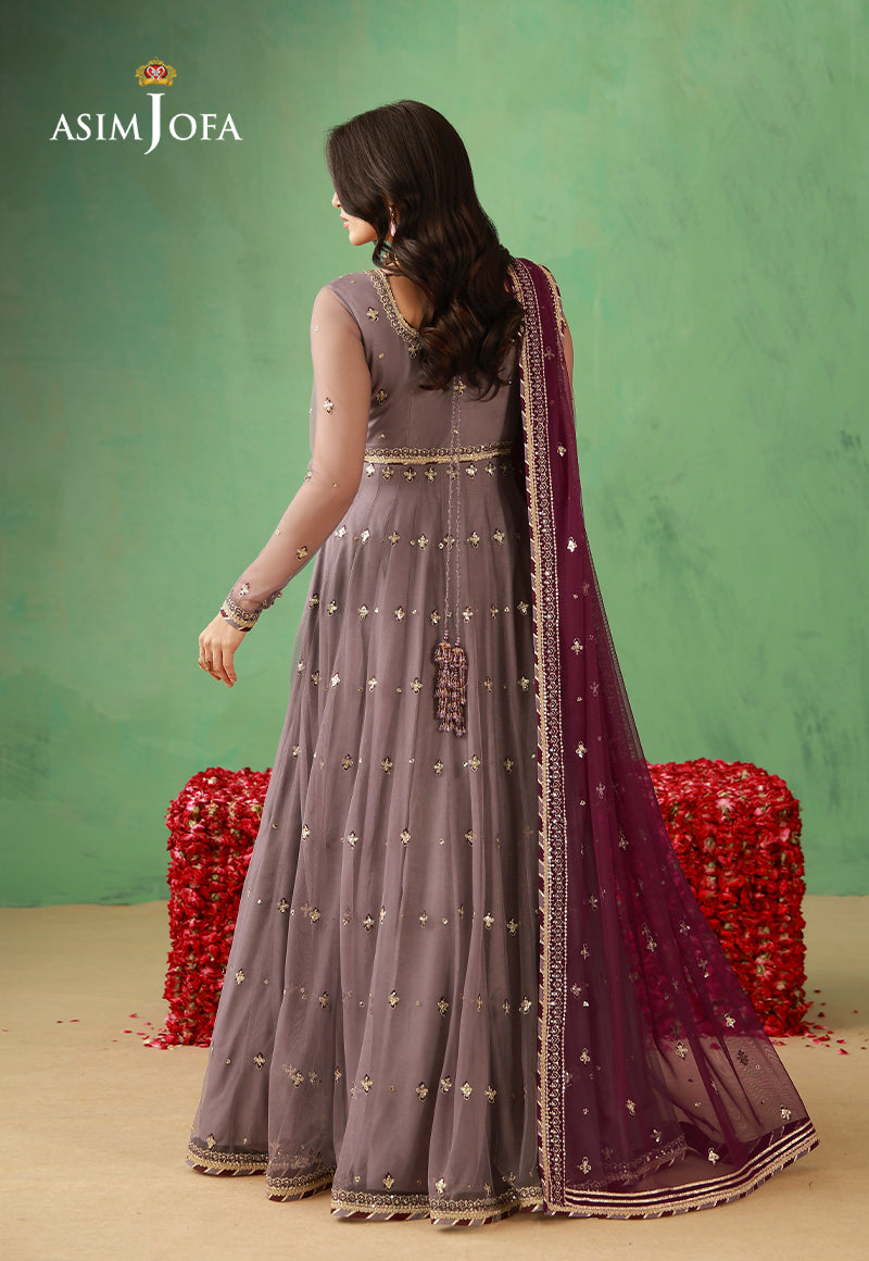 AJULFH-02 Embroidered Net Unstitched 2 Pcs