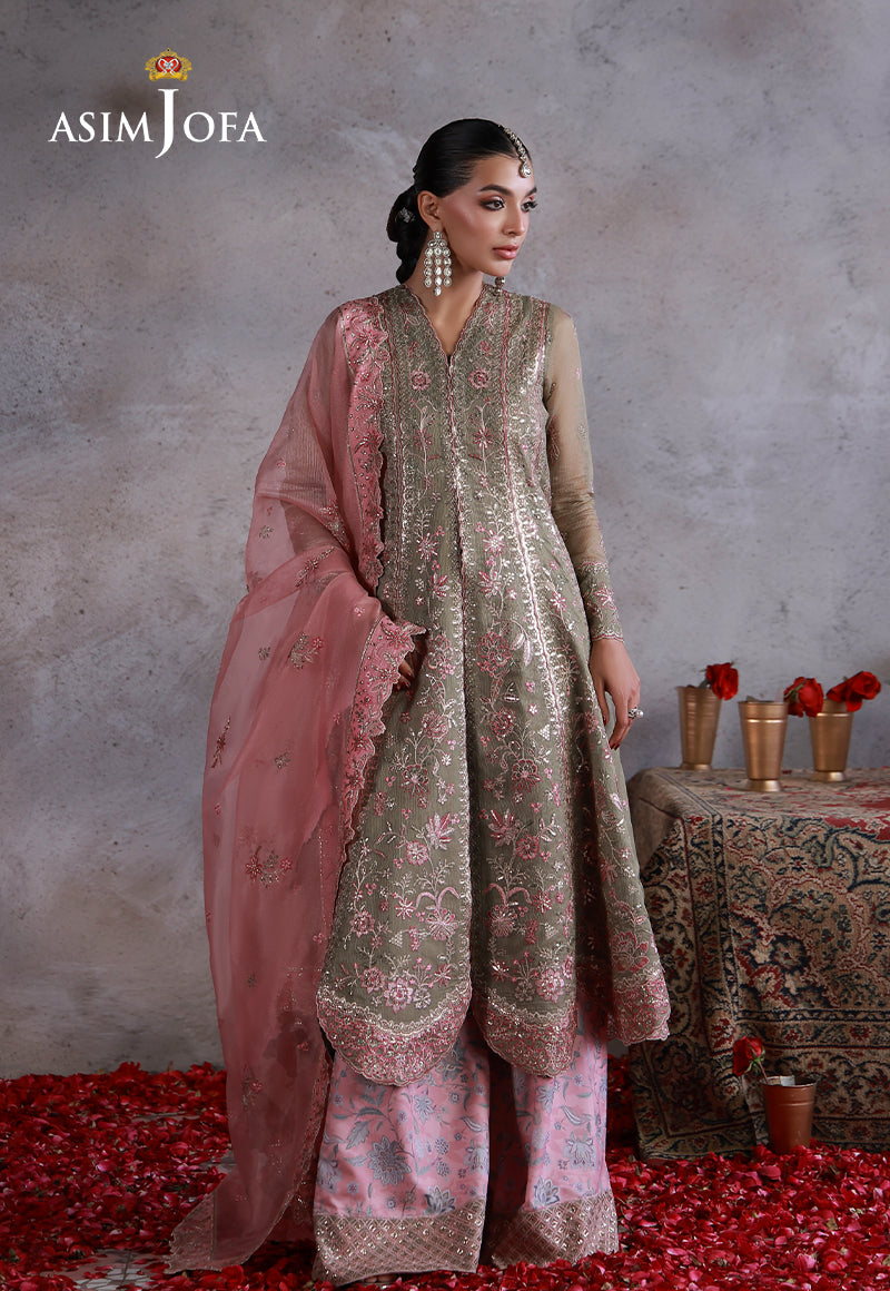 AJULN-02 Embroidered Javeria Net Unstitched 3 Pcs