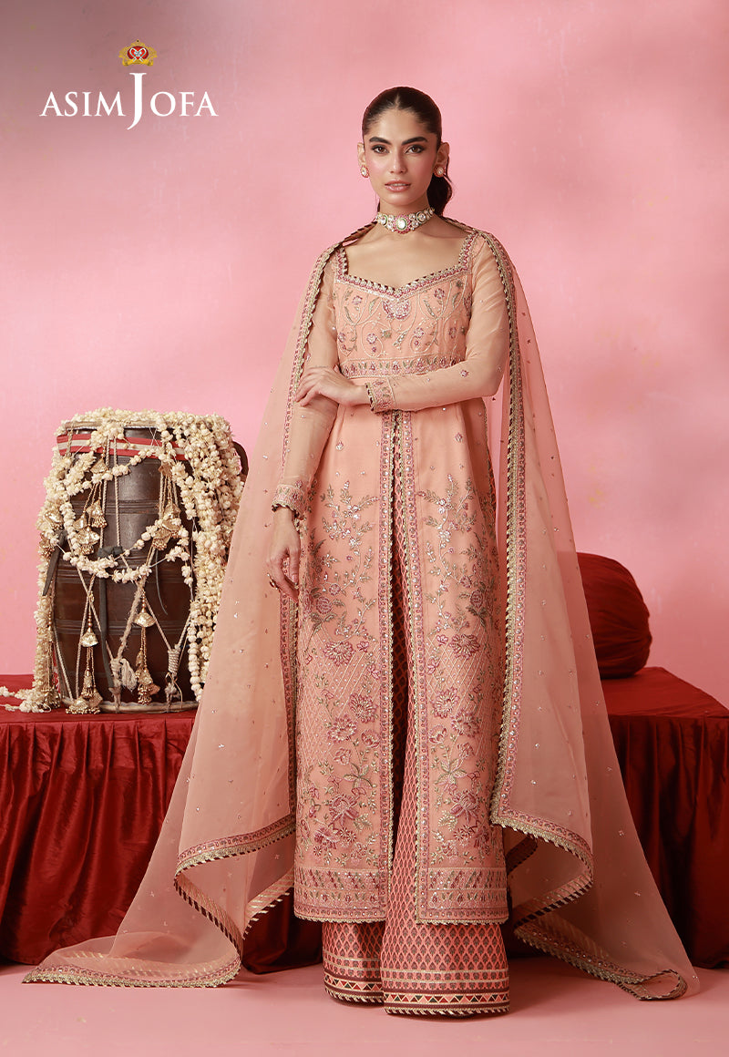 AJUFC-15 Embroidered Organza Unstitched 3 Pcs