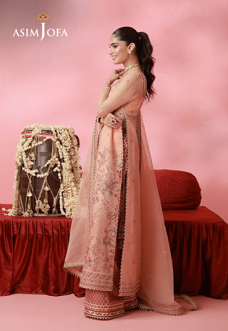 AJUFC-15 Embroidered Organza Unstitched 3 Pcs