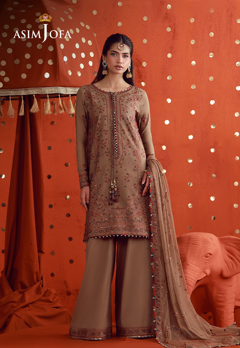 AJULFB-01 Embroidered Silk Unstitched 3 Pcs