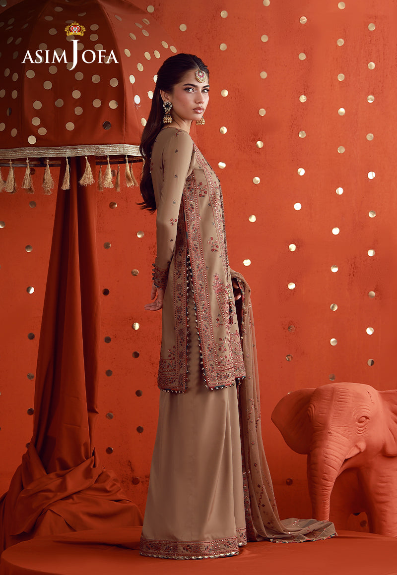 AJULFB-01 Embroidered Silk Unstitched 3 Pcs