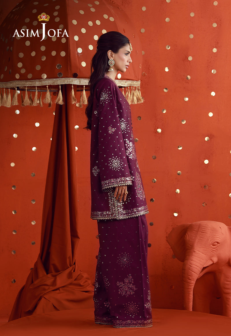 AJULFB-10 Embroidered Boski Silk Unstitched 2 Pcs