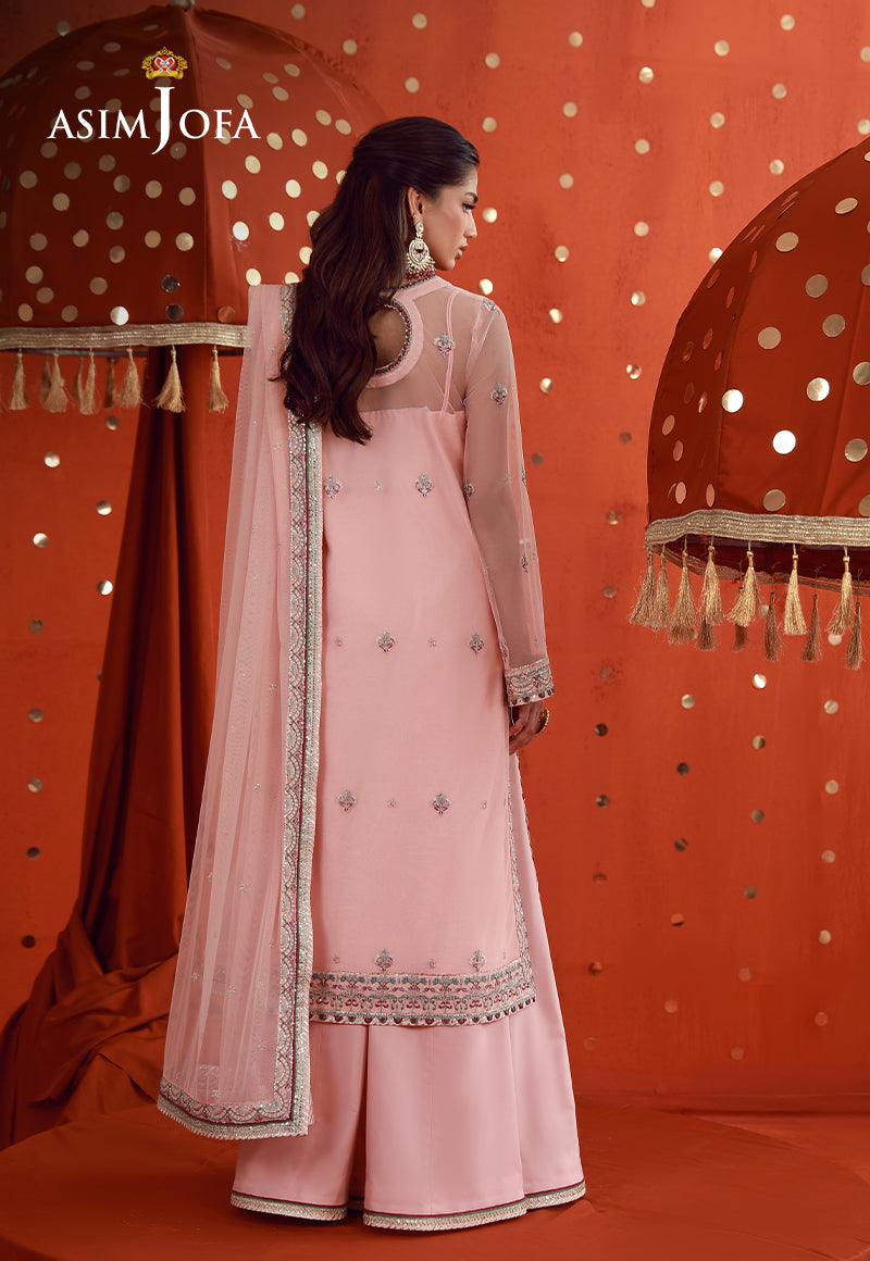 AJULFB-06 Embroidered Poly Net Unstitched 3 Pcs