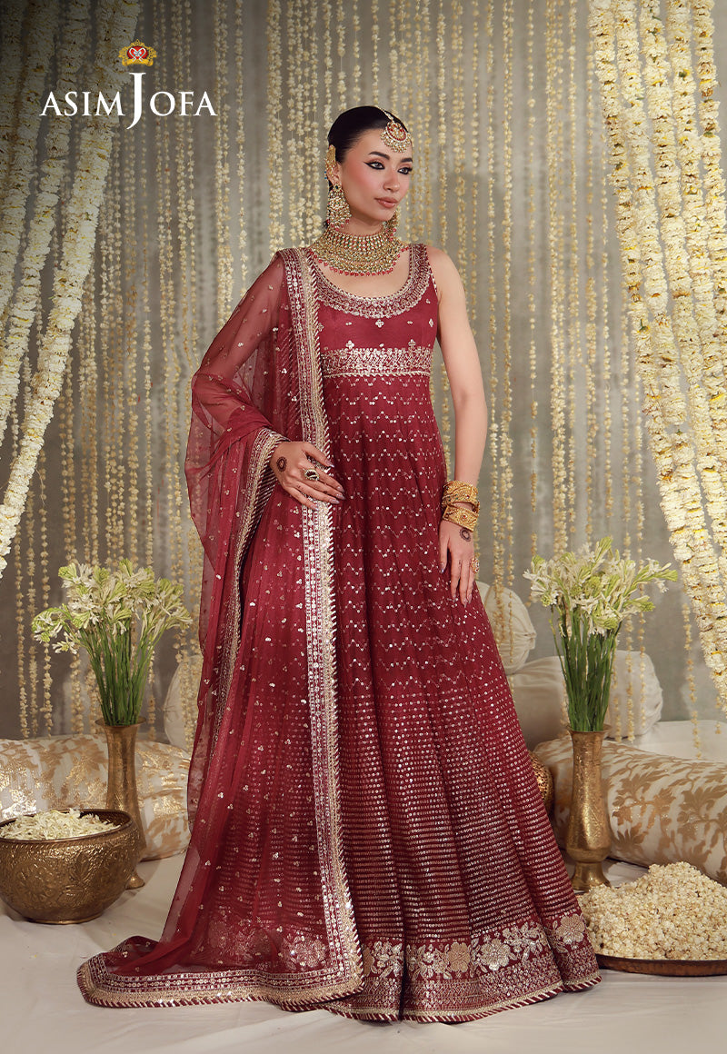 AJULFE-01 Embroidered Poly Net Unstitched 3 Pcs