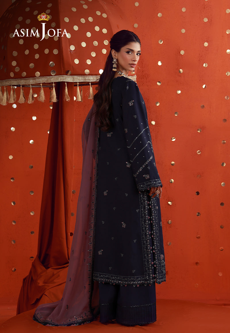 AJULFB-05 Embroidered Boski Silk Unstitched 3 Pcs