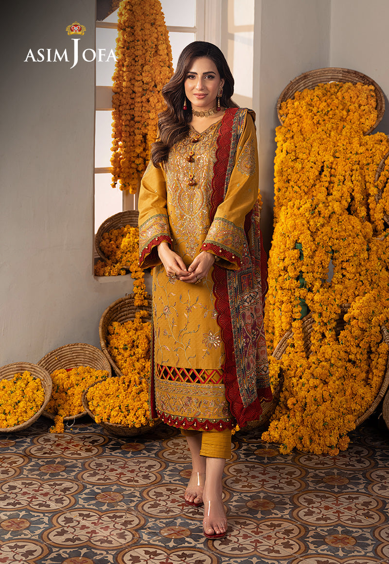 Asim AJAR-28 EMBROIDERED JACQUARD 3 PCS – Asim Jofa