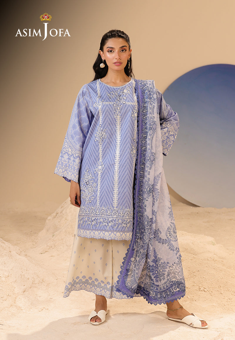 AJUBUD-13 Printed Embroidered Lawn Stitched 3 PCS