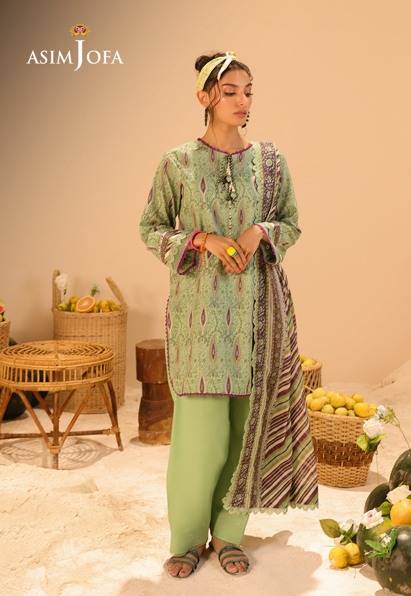 AJUBUD-31 Printed Lawn Stitched 2 PCS