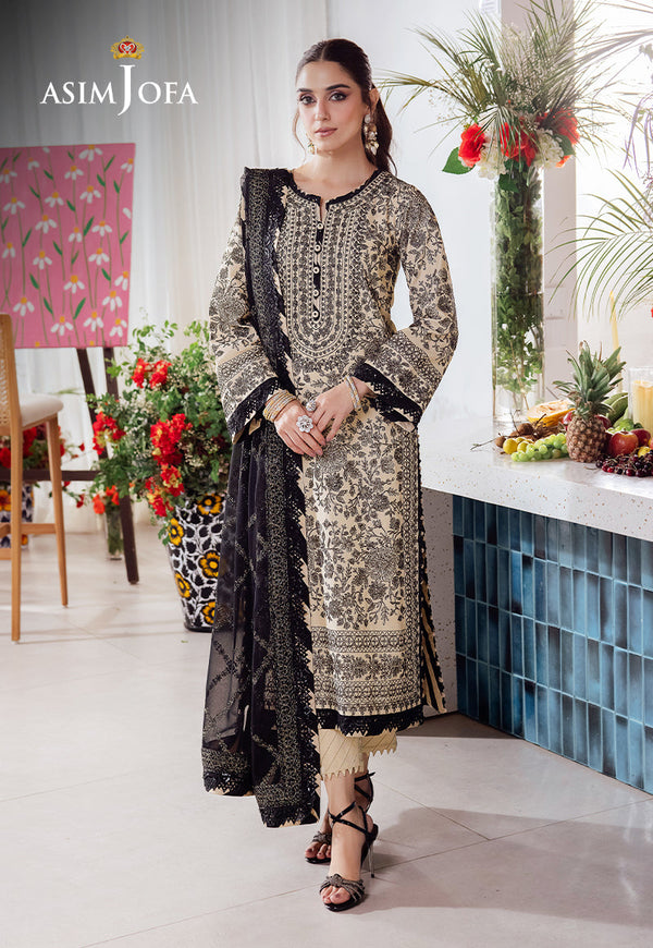 AJURD-09 EMBROIDERED LAWN 3 PCS