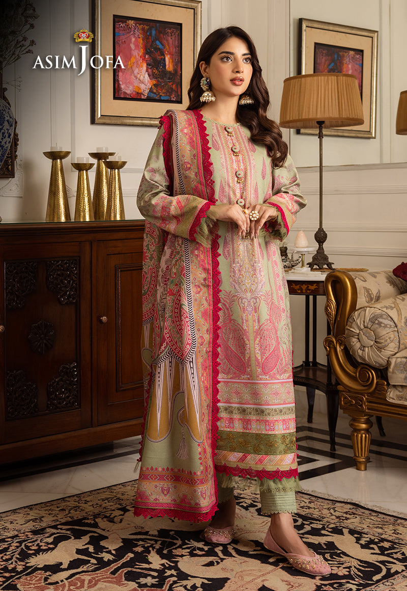 AJIW-08 EMBROIDERED KARANDI 3 PCS