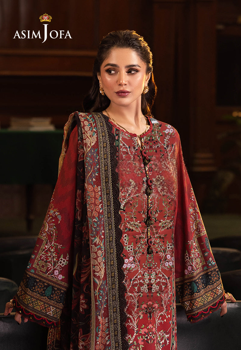 Ajso-82 Unstitched 3 Pcs Shirt Dupatta Trouser