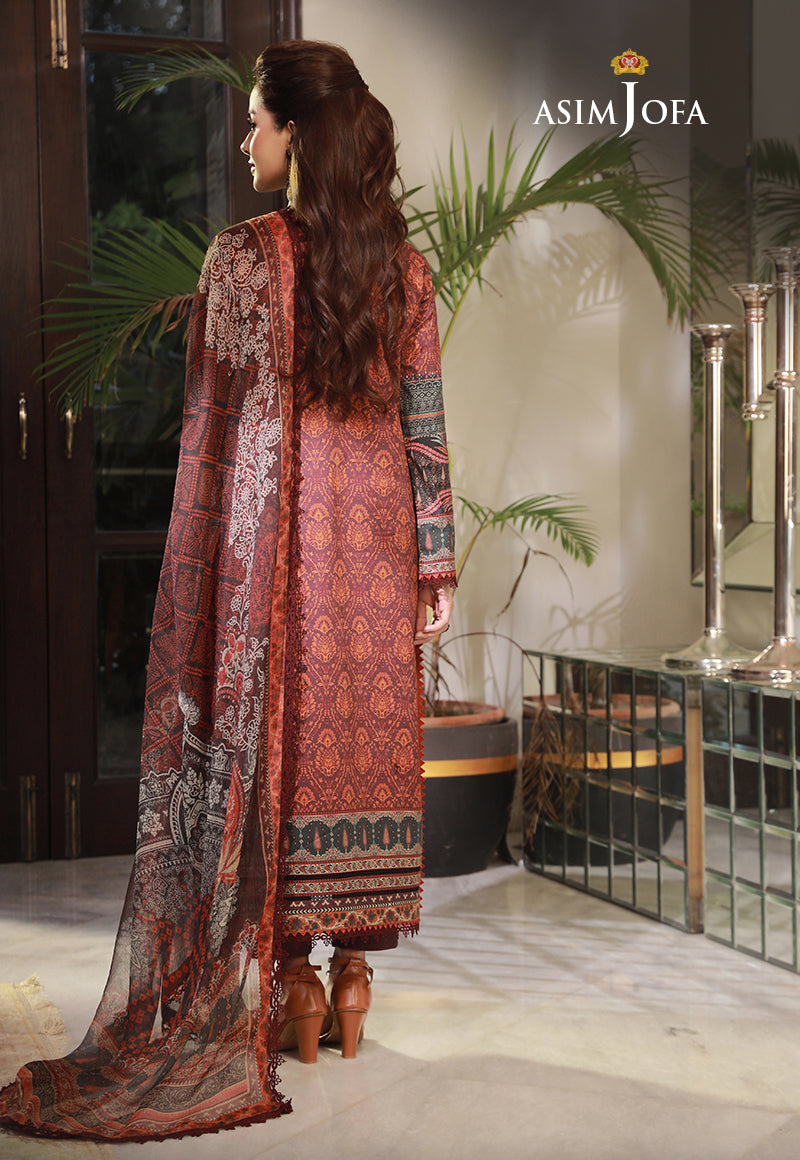 AJASD-03 EMBROIDERED CAMBRIC  Stitched 3 PCS