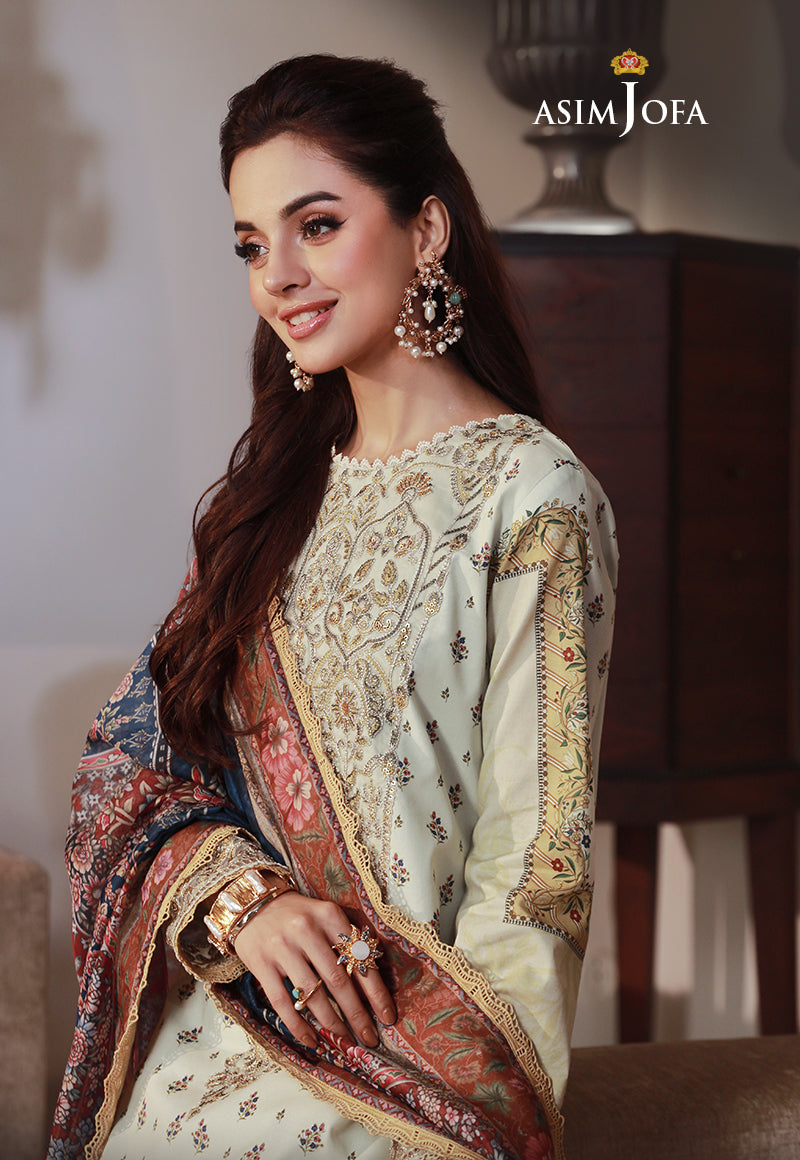 Asim AJAS-08 EMBROIDERED CAMBRIC (3-Pcs) – Asim Jofa
