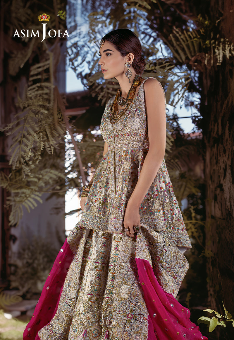 AJBRD-04 HAND EMBROIDERED BRIDAL DRESS 3 PCS